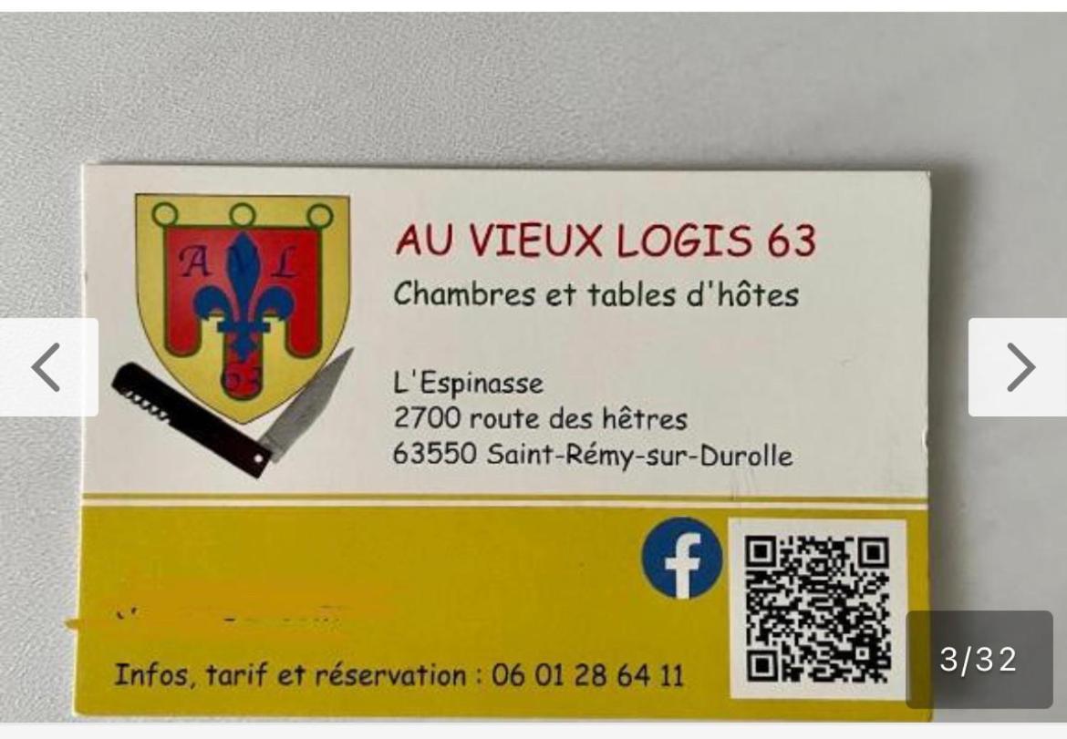 Au Vieux Logis 63 Bed & Breakfast Saint-Remy-sur-Durolle Bagian luar foto